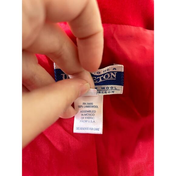 Pendleton Wool Christmas Red Single Button Blazer - Picture 6 of 11